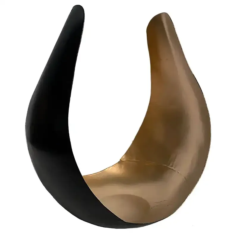 Buy Lysestage, metal, guld og sort