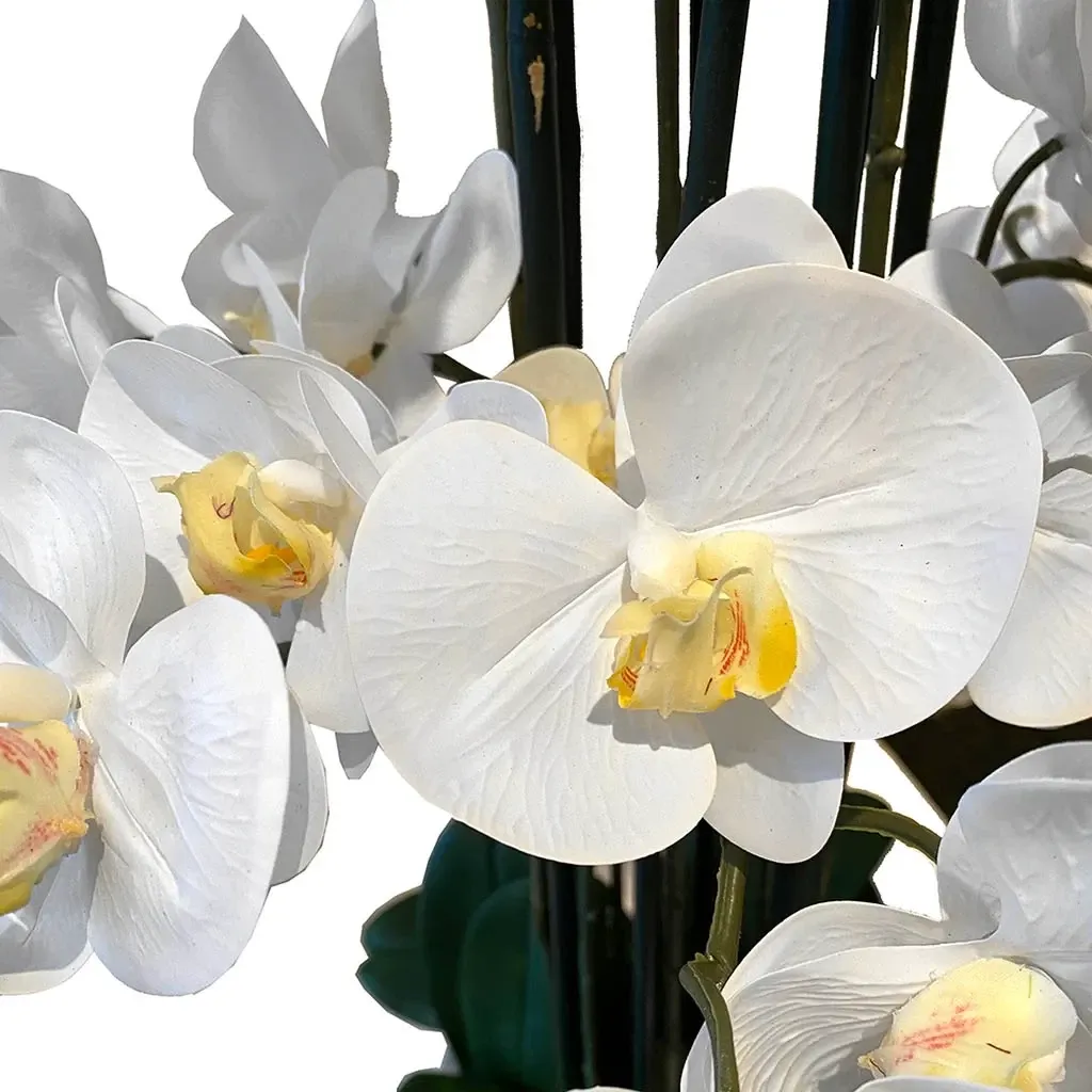 Buy Orkide i potte, hvid, 100cm, kunstig blomst