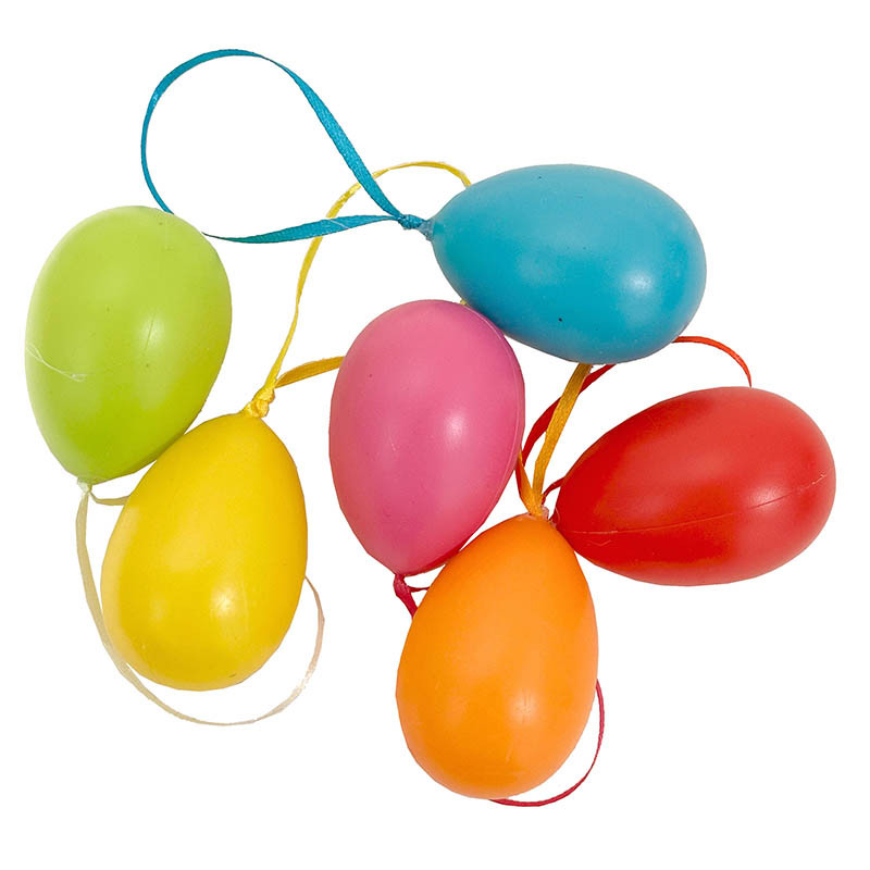 Buy Påskeæg i plast, multi, 6stk, kunstig æg