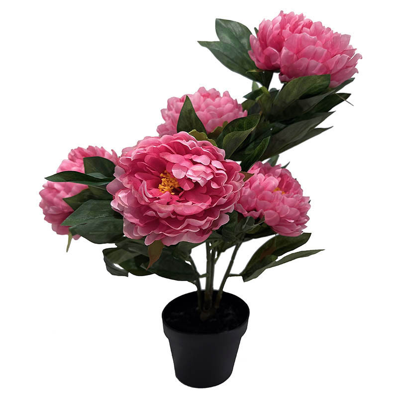 Buy Pæon i potte, 57cm, pink, kunstig blomst