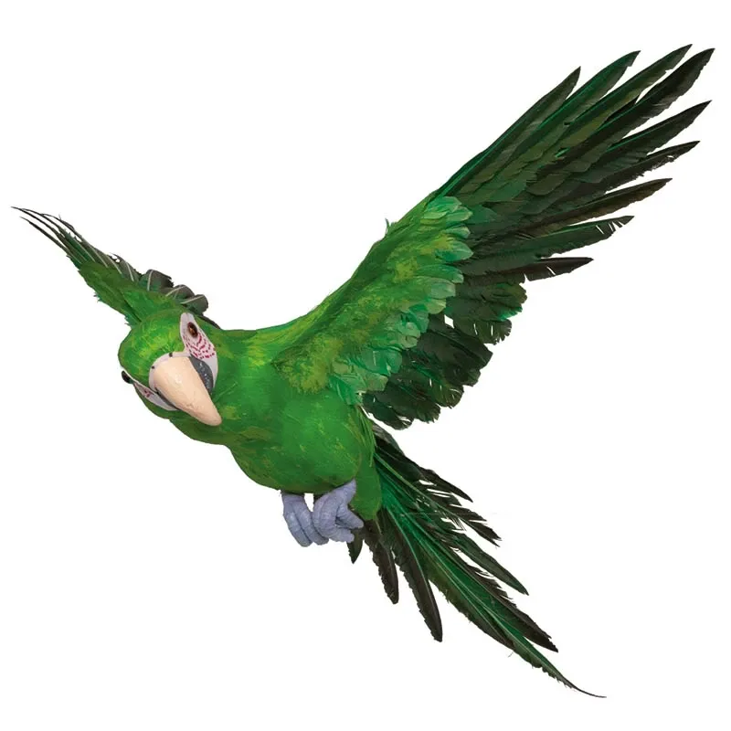 Buy Papegøje flyvende, 73cm, grøn, kunstig fugl