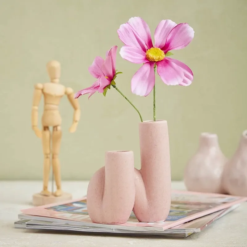 Buy Porcelænsvase, lyserød, H12cm