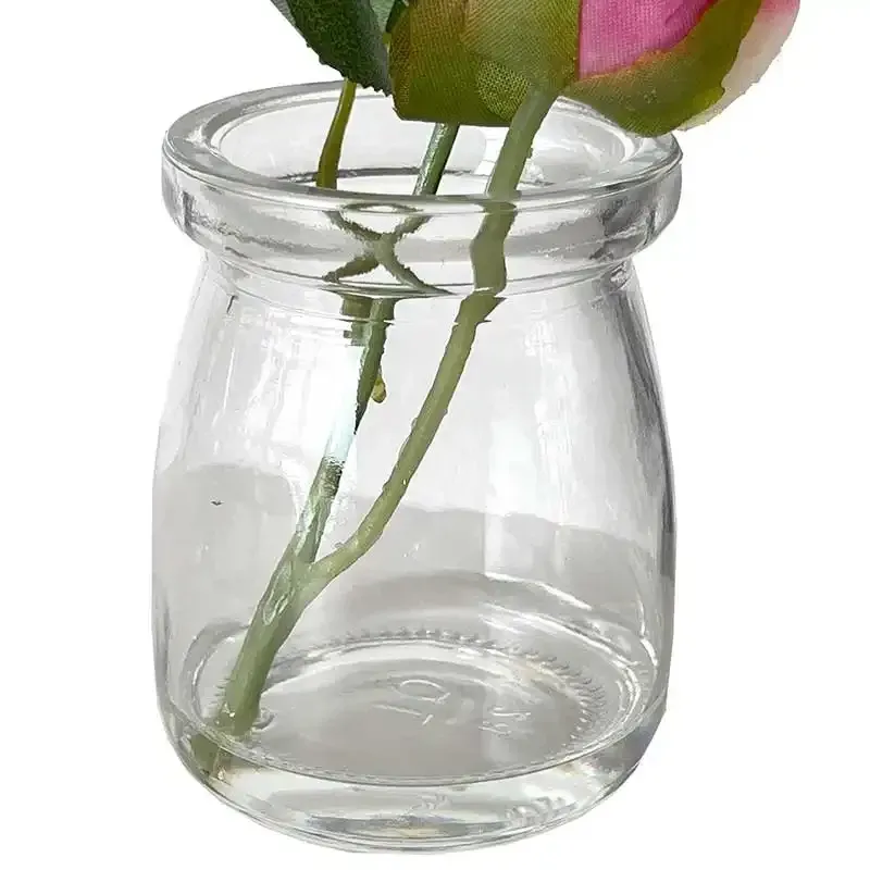 Buy Rose i glas, pink, 12cm, kunstig blomst