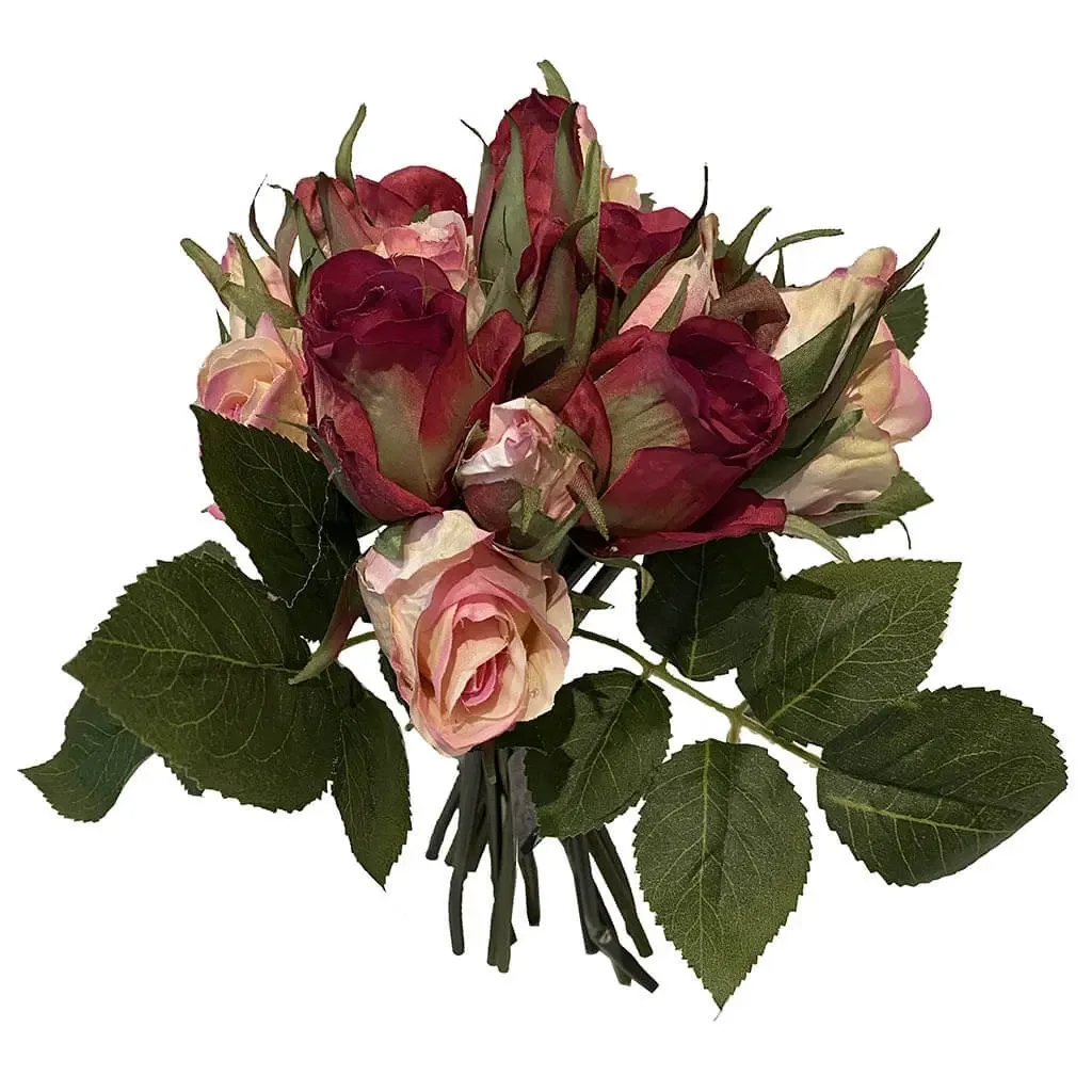 Buy Rosen buket, mix, 30cm, kunstig blomst