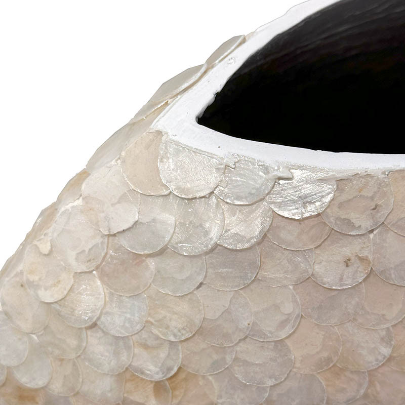 Buy Rund vase, creme, 38cm