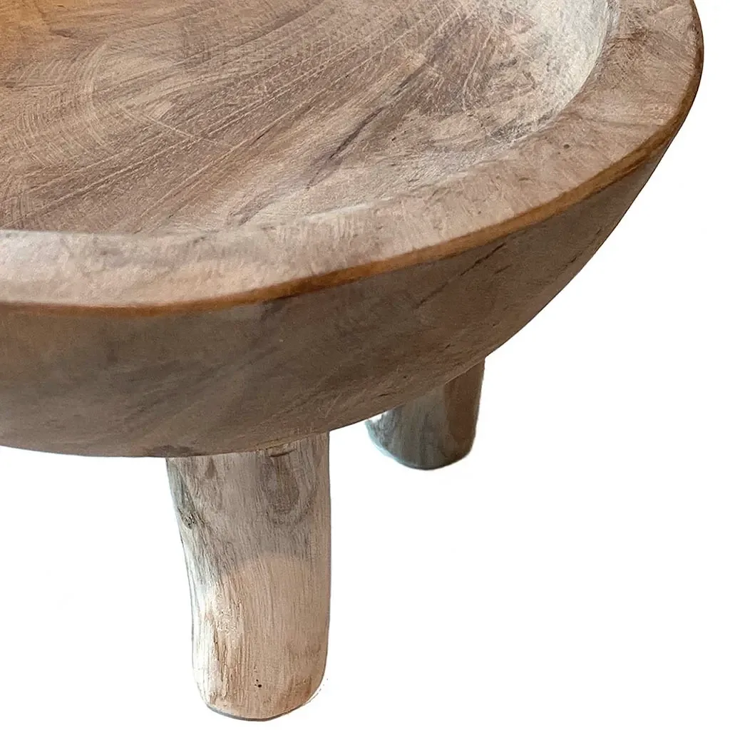 Buy Skål i teaktræ m. fod, Ø19cm