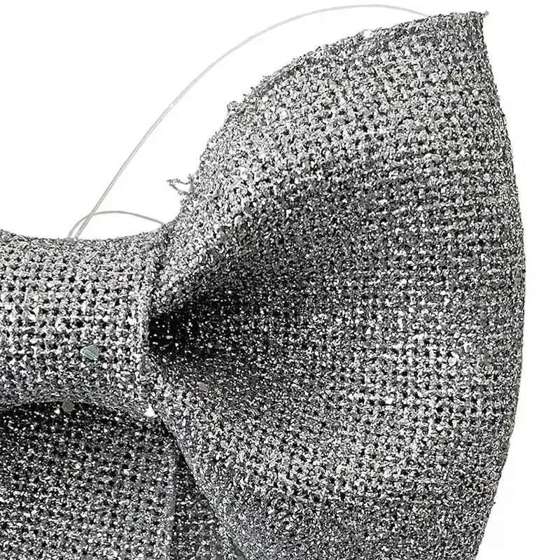 Buy Sløjfe i sølv m glimmer og ophæng, 30cm