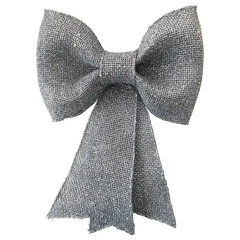 Buy Sløjfe i sølv m glimmer og ophæng, 30cm