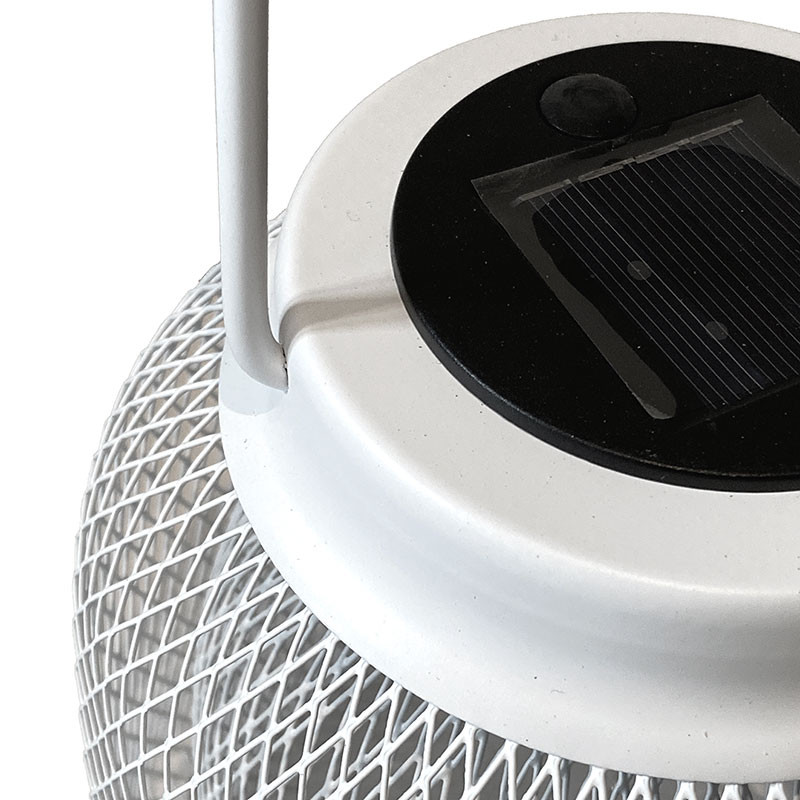 Buy Solcelle lanterne, metal, hvid