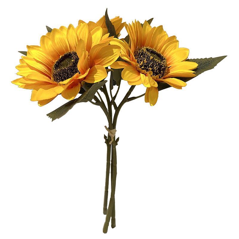 Buy Solsikke buket, 3 stk, 42cm, kunstig blomst