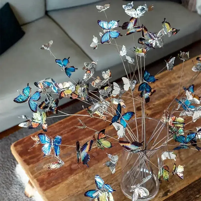 Buy Sommerfugle på gren, 5 stk, metalic look