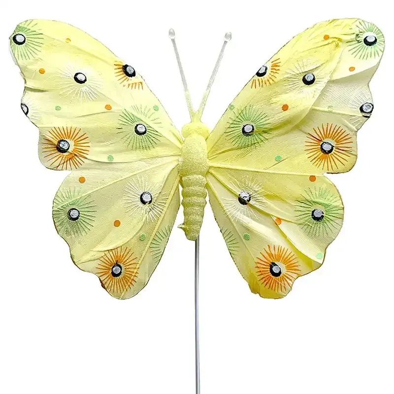 Buy Sommerfugle på ståltråd, 3 farver, 3 stk