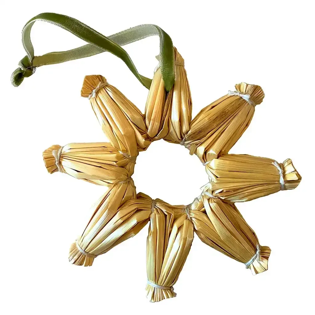 Buy Stjerne i tørret græs m ophæng, 12cm