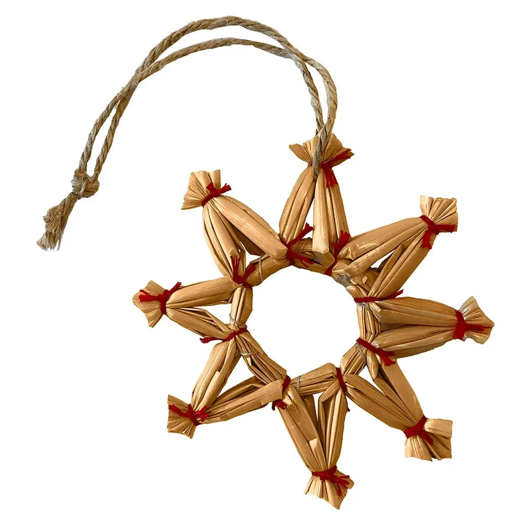 Buy Stjerne i tørret græs m ophæng, 12cm