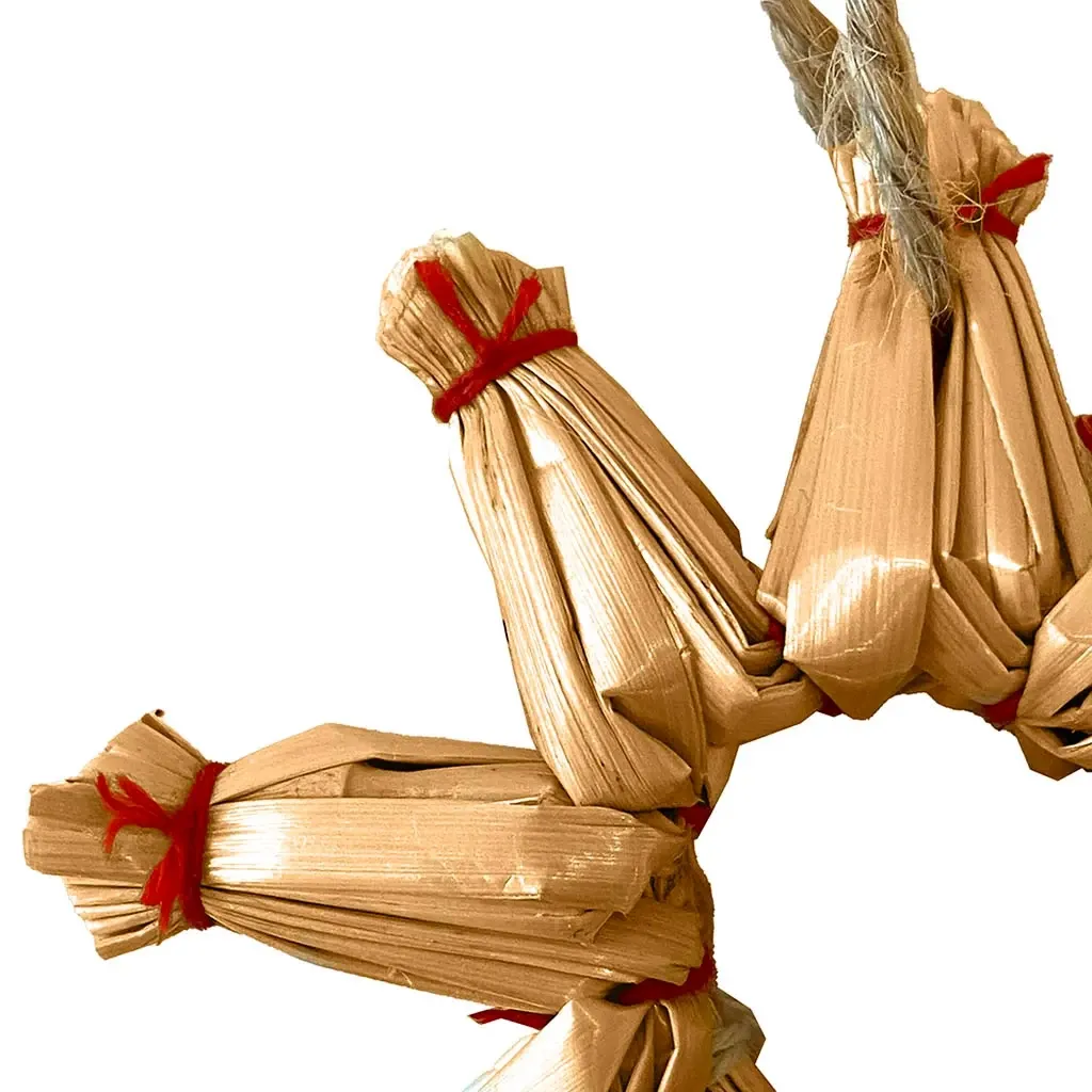 Buy Stjerne i tørret græs m ophæng, 9cm