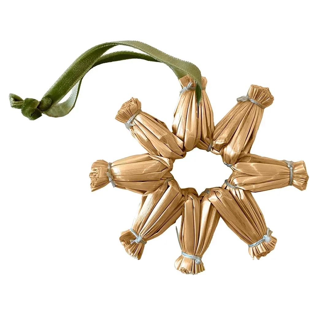 Buy Stjerne i tørret græs m ophæng, 9cm