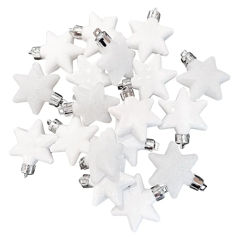 Buy Stjerner m. ophæng, hvide, 18 stk./ pr. pakke