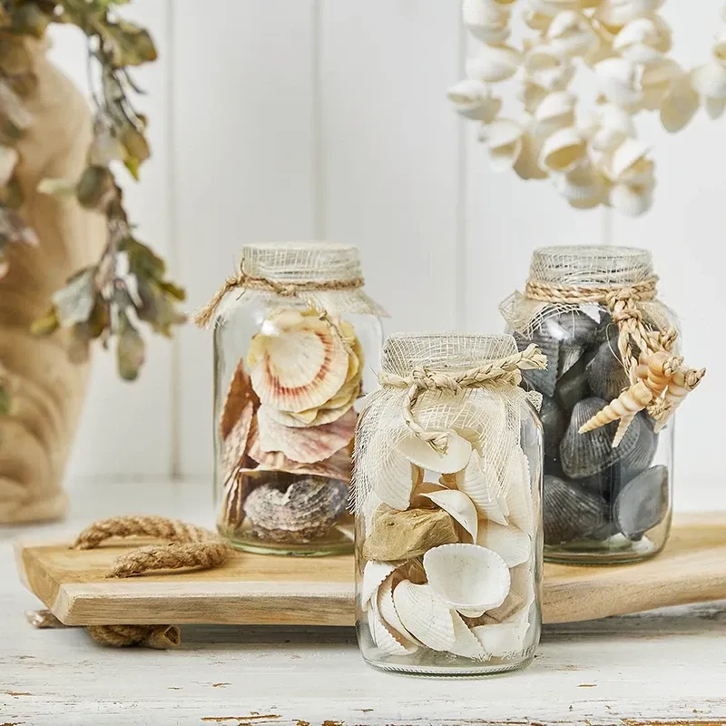 Buy Strandskaller i glas, Ø9x16cm, assorteret