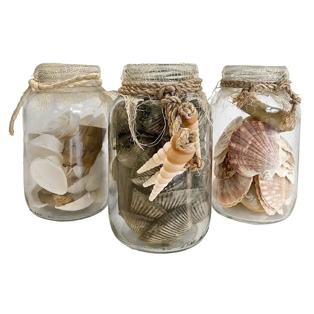 Buy Strandskaller i glas, Ø9x16cm, assorteret