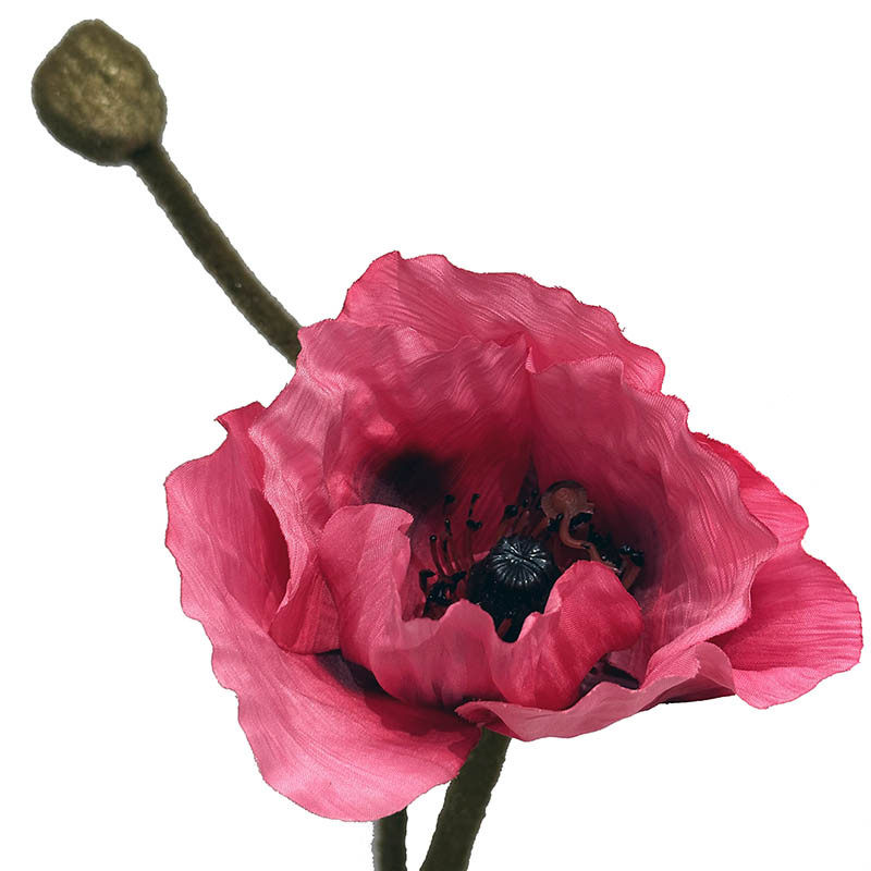 Buy Valmue, 60cm, pink, kunstig blomst