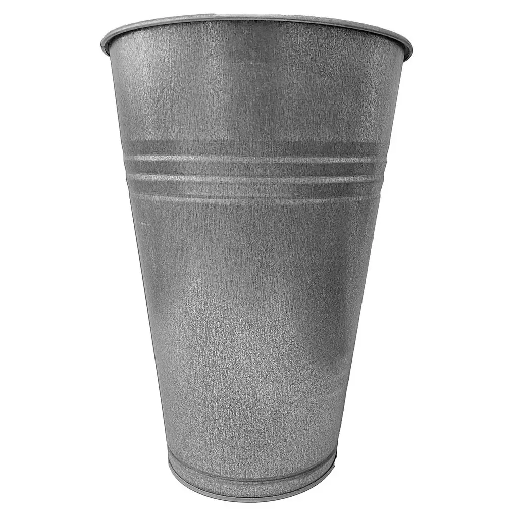 Buy Vase / Gulvvase i metal, 40cm, mat grå