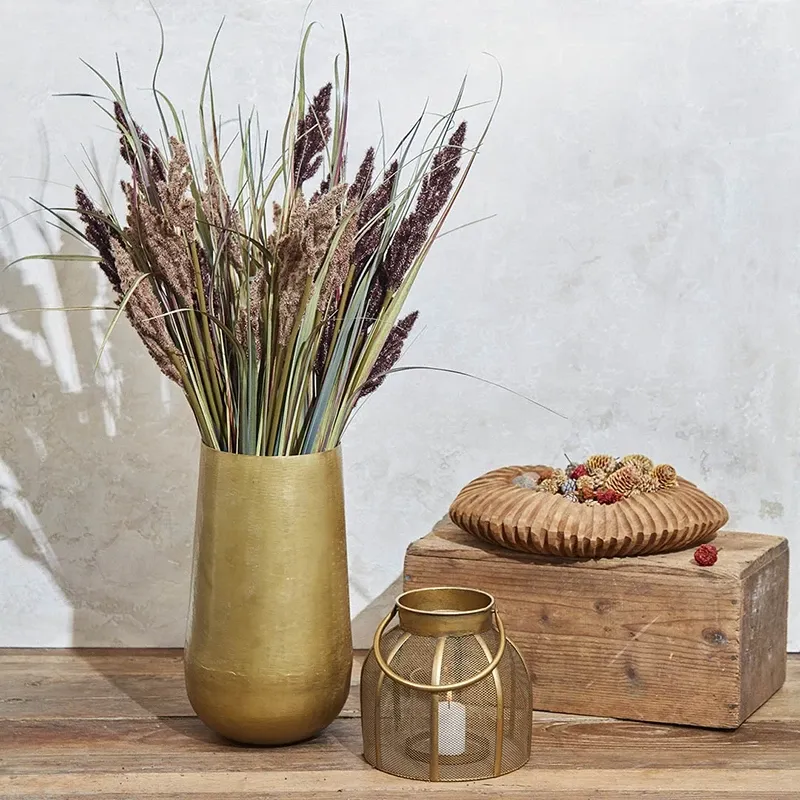 Buy Vase i aluminium, 37,5cm, guld, inden-udendørs