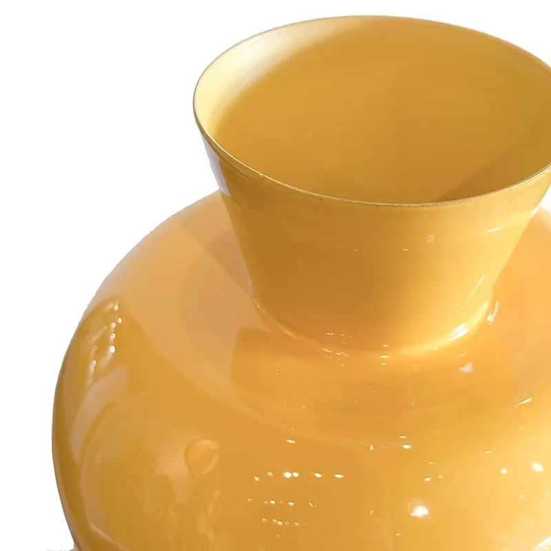 Buy Vase i jern, 33cm, gul