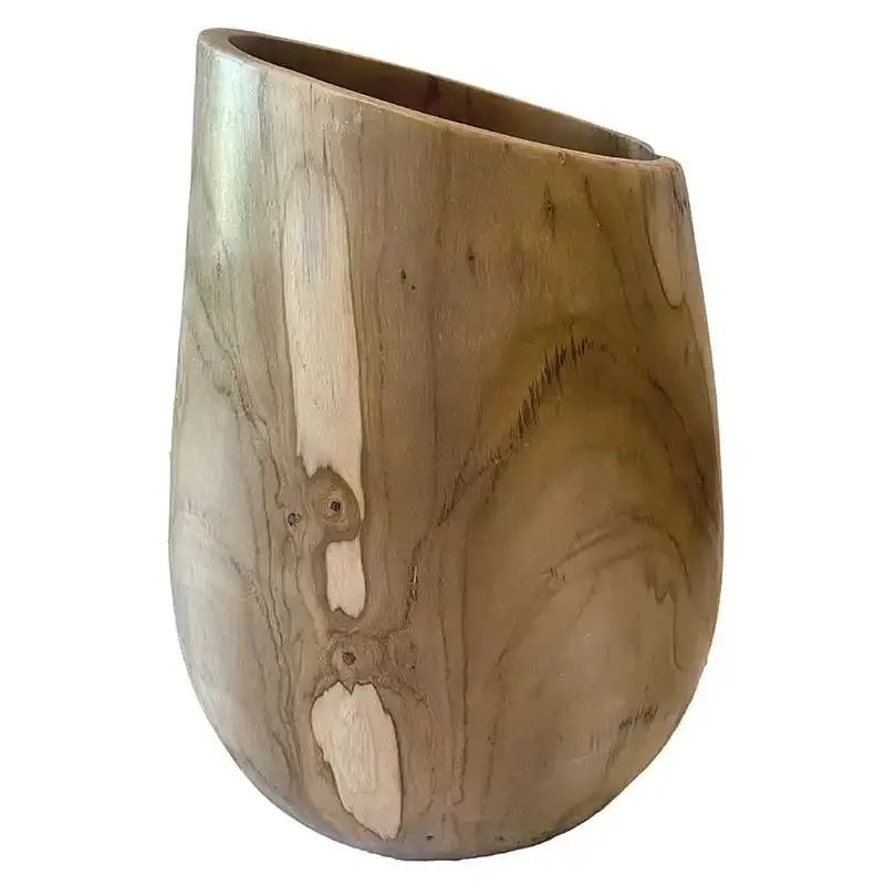 Buy Vase i teaktræ, H30cm