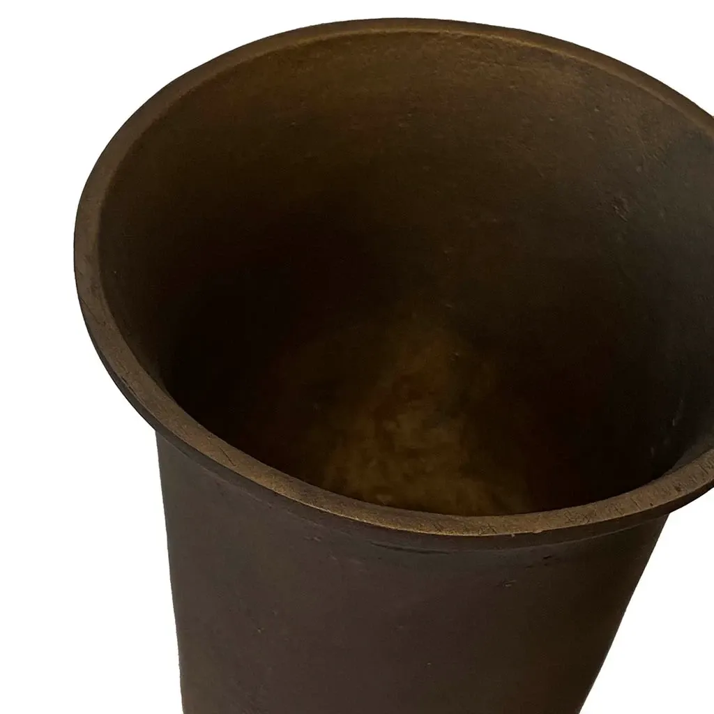 Buy Vase m fod, antik guld look, 47cm