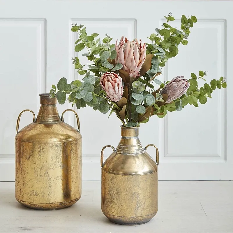 Buy Vase m hank, guld, metal