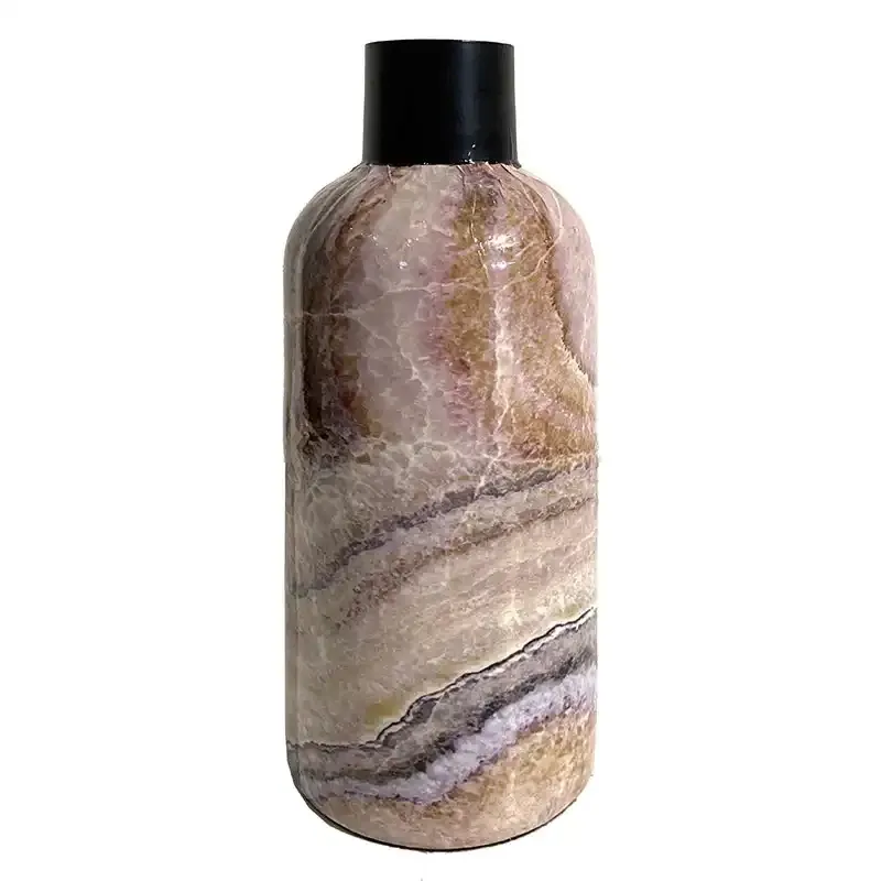 Buy Vase m marmor look i metal, 20 cm