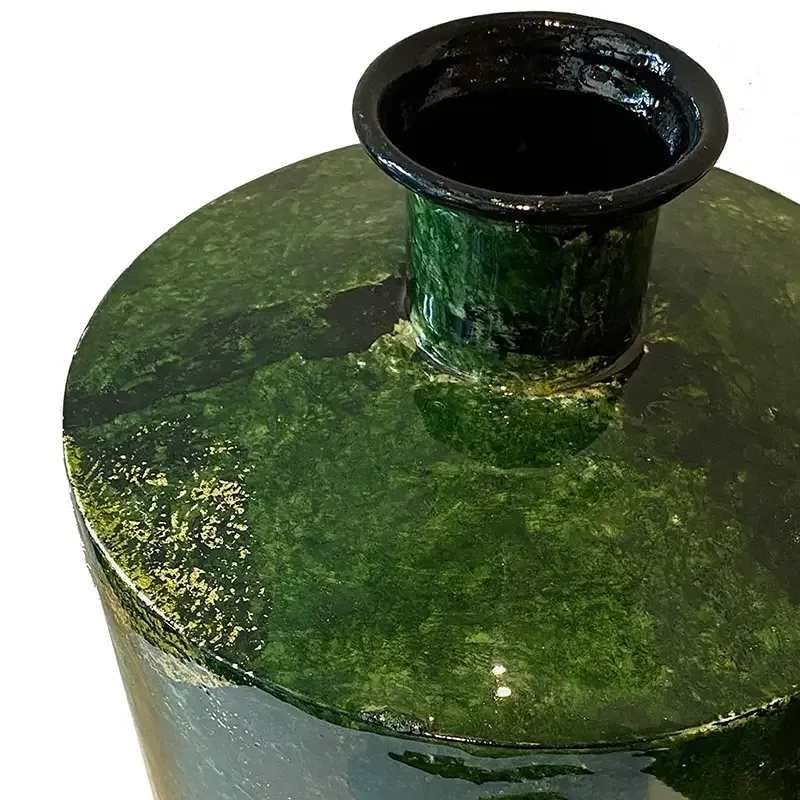 Buy Vase m smal åbning, grøn, 41cm