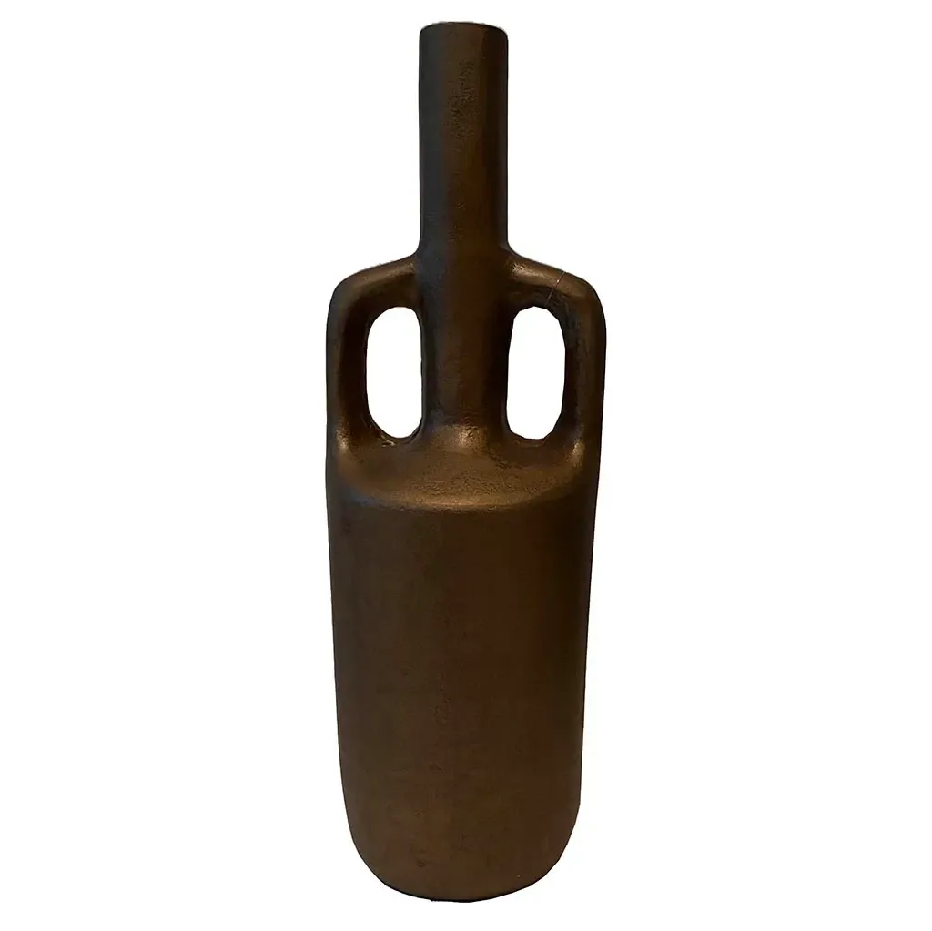 Buy Vase m smal lukning, 30cm, antik guld look