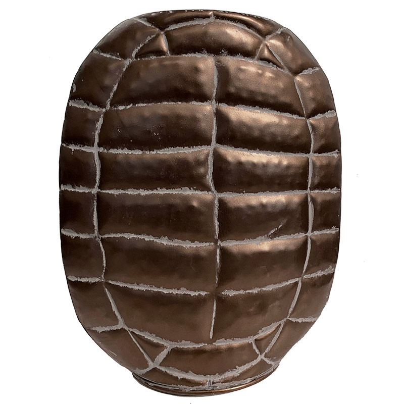 Buy Vase m struktur, bronze, metal, 35,5cm