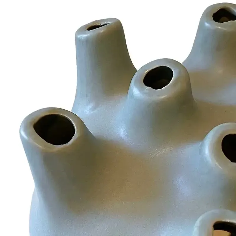 Buy Vase, grå-grøn keramik, Ø18cm