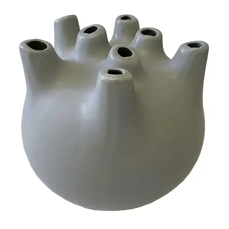 Buy Vase, grå-grøn keramik, Ø18cm