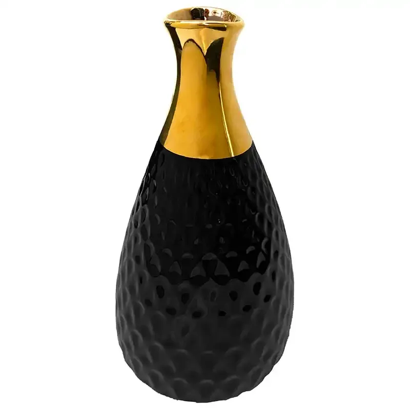 Buy Vase, sort/guld, 25 cm