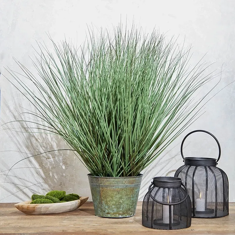 Buy Vild græs i zink potte, 80cm, kunstig græs