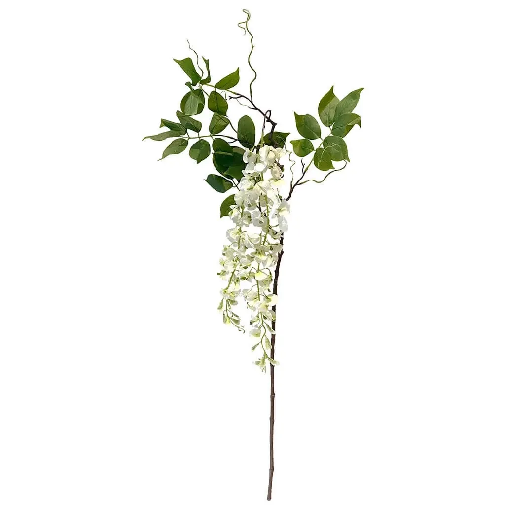 Buy Wisteria, hvid blåregn, 145cm, kunstig