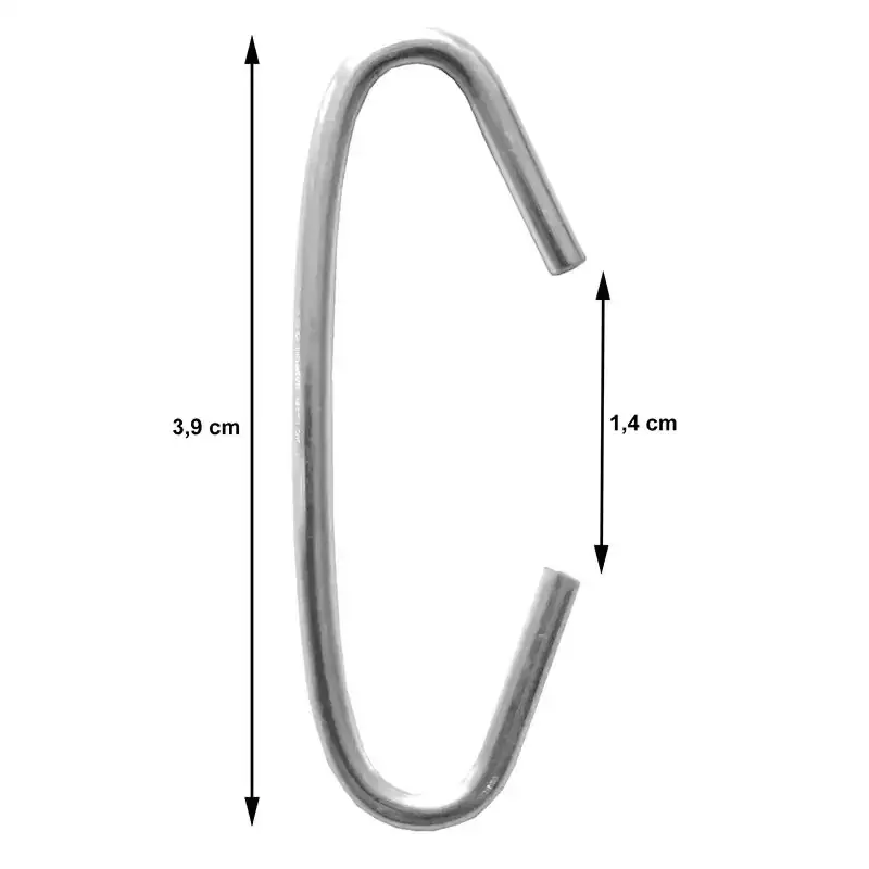 C-kroge i 2 mm metal til ophængning af varer i butikken