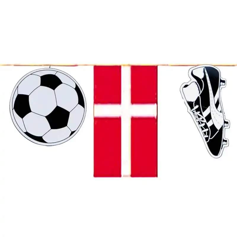 Flagranke med fodboldmotiver - støt landsholdet i fodbold