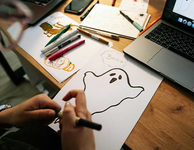 Halloweenspøgelse DIY