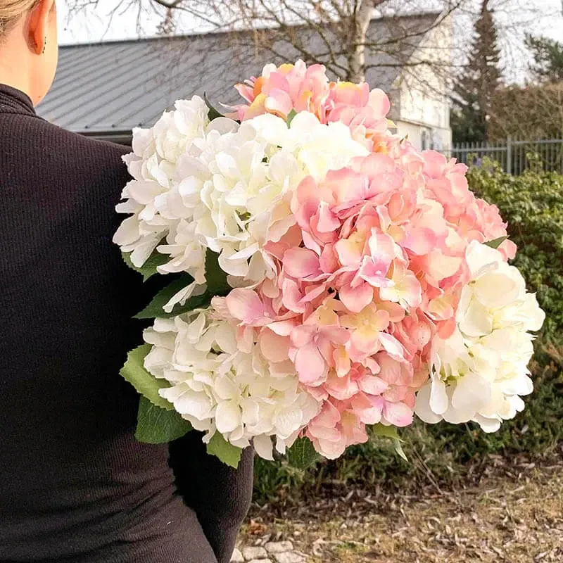 Hortensia-bukett, 45 cm med 5 stjälkar Vit I Köp