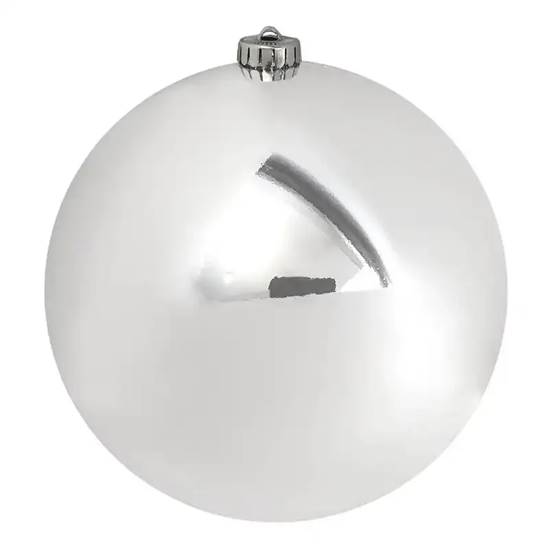 Julekugle, mellem, i sølv til at pynte op til jul