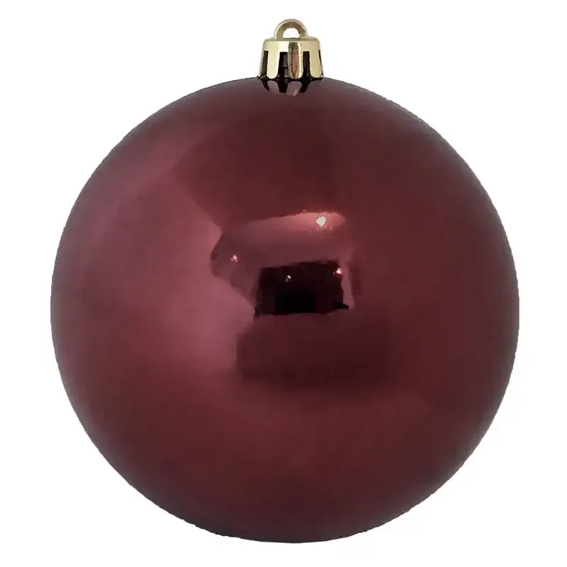 Julekugler, 4 stk. bordeaux - jul med Brøndsholm