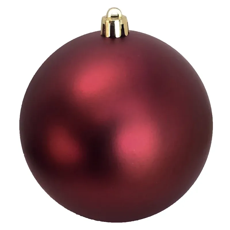 Julekugler, 4 stk. bordeaux - jul med Brøndsholm