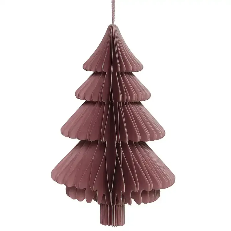 Juletræspynt papir juletræ m ophæng, 15cm
