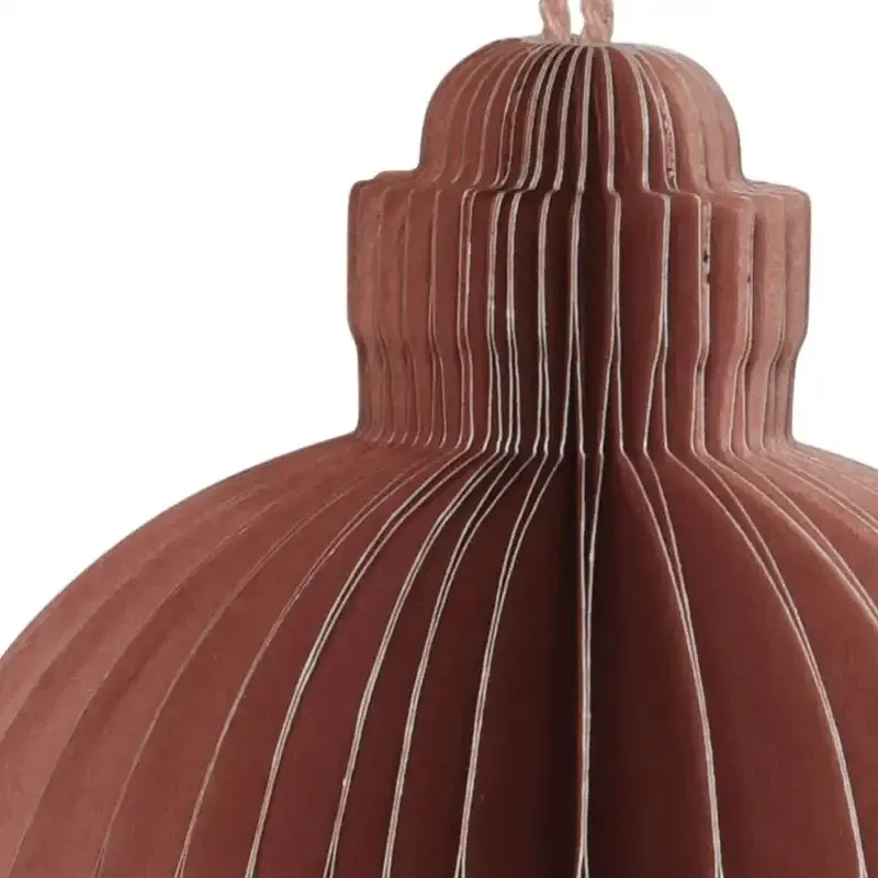 Juletræspynt, papirs kugle m ophæng, 10cm