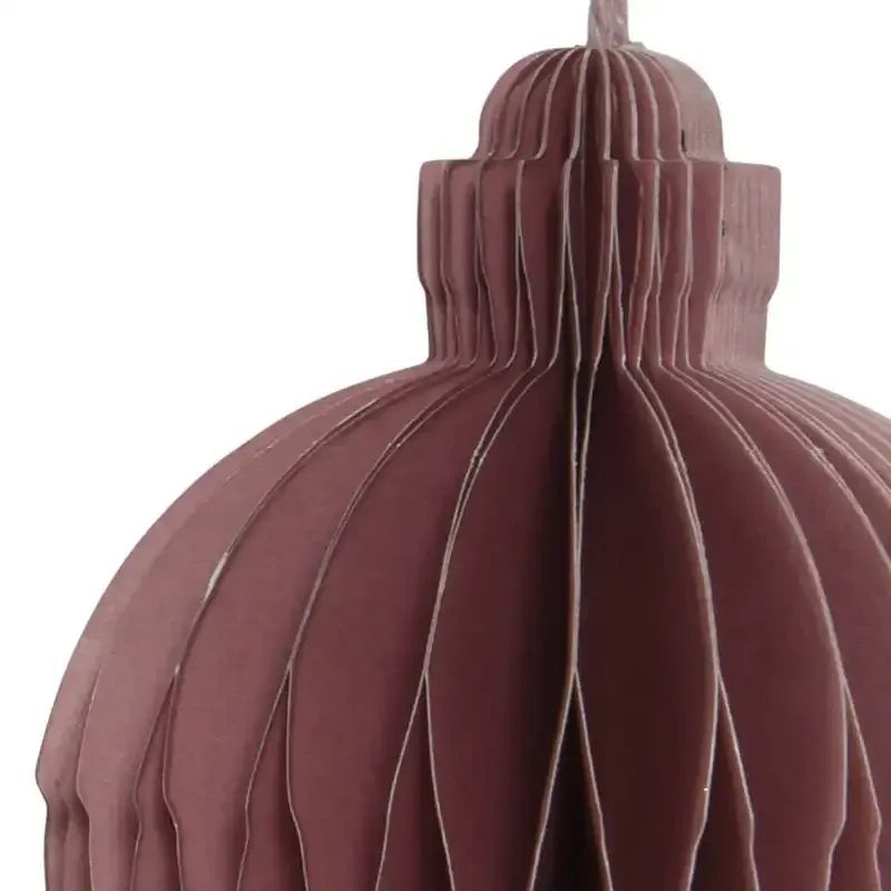 Juletræspynt, papirs kugle m ophæng, 10cm