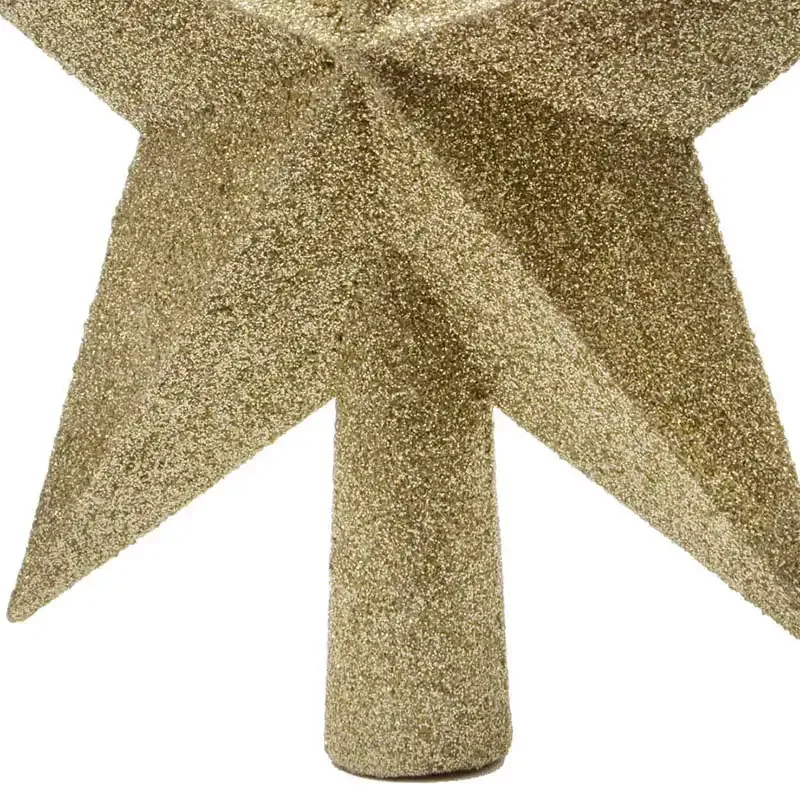 Juletræsstjerne | Køb topstjerne i guld glimmer hos Brøndsholm